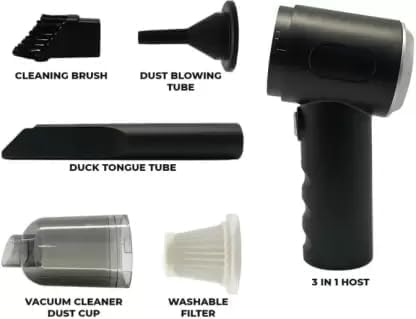 Urbangears 3 in 1 Portable Car Vacuum Cleaner with Blower | USB Rechargeable Wireless Handheld Car Vacuum Cleaner Traveling, Camping Reusable,Portable,Rechargeable (1)