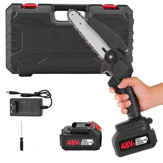 Urbangears 48V Cordless Chainsaw – Battery Powered Electric Chainsaw with 2 Batteries & Charger – Lightweight, Portable Chain Saw for Tree Trimming, Wood Cutting, Yard Work